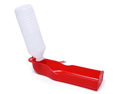 Futurekart Portable Pet Drink Bottle Bowl Dispenser Pet Water Kettle 500 ml (Red)