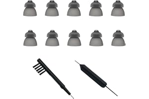 ANICO Smokey Power Domes Closed Ear Tips 4.0 for Phonak Marvel Hearing Aids with Cleaning Tools Brush Cleaner and Carry Case (Small)