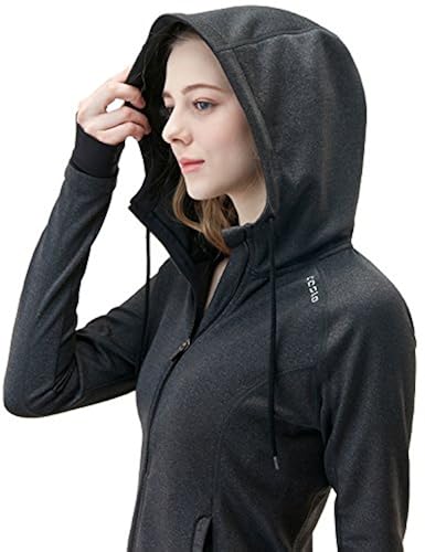 TSLA Women's Full Zip Workout Jackets, Long Sleeve Active Track