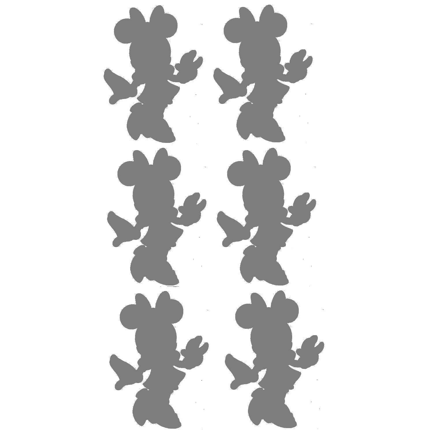 Minnie Fairy-Tale Cute Stickers Set 6 Pack - Bottle Stickers - Scrapbook Accessories - Nursery Decor - Water Bottle Stickers - Laptop Sticker - Phone Stickers - Mouse Decor (Medium, Silver)