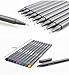 Fineliner Color Pen Set, 0.38 mm Colored Fine Line Point, Sketch Drawing Pen, Porous Fine Point Markers Perfect for Coloring Book and Bullet Journal Art Projects, 10 Colors