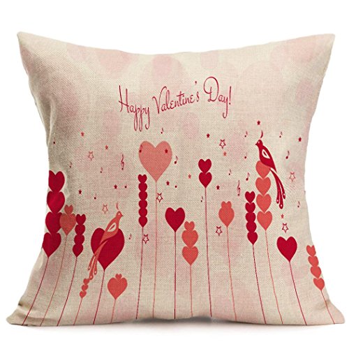 image for Tuscom Printing Love Flax Pillow Case Gift for Valentine's Day,Sofa Be