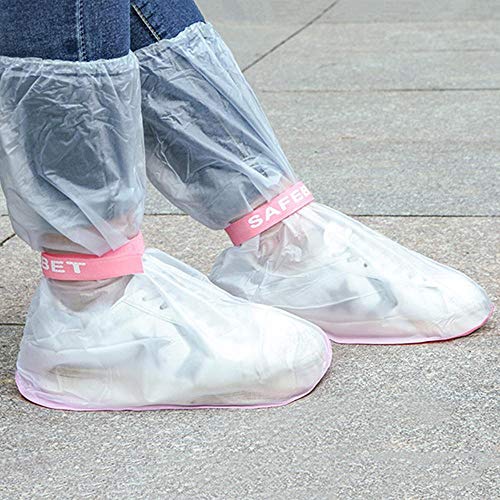 FOONEE Waterproof Rain Boot Shoe Cover Overshoes, Reusable Snow Shoe Covers & Binding with High Tube Overshoes for Men/Women/Children