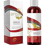 Moroccan Argan Oil Leave in Conditioner for Dry Hair Promotes Hair Growth Natural Hair Care Shine Enhancer and Hair Strengthener for Men and Women with Aloe Keratin Protein 18 Silks and Coconut Oil
