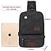 VICUNA POLO Canvas Sling Bag USB Charge Sport Travel Crossbody Backpack For Men(black)