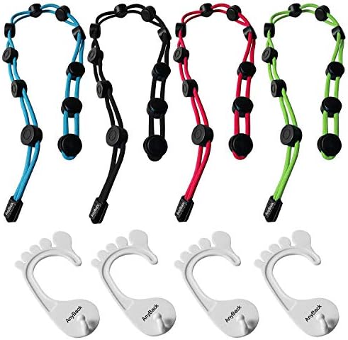 AnyBack Sock Organizer Holder Hangers Hanging Drying Racks Hooks Sets for Washing Machine Closet Storage Laundry 4 Blue Black Red Green