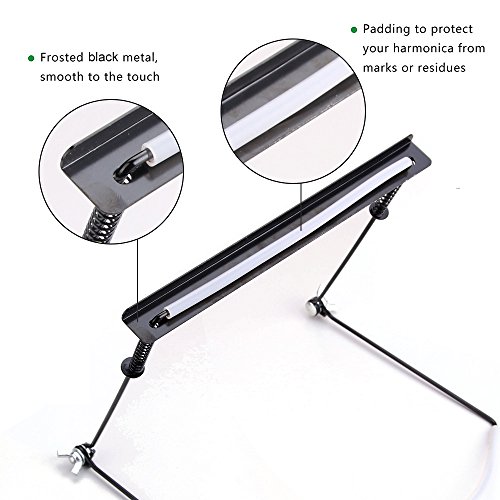 Harmonica Holder for 4 10 24 Hole Harmonica Hands Free Harmonica Neck Holder(Harmonica not included) - Thumbnail 2