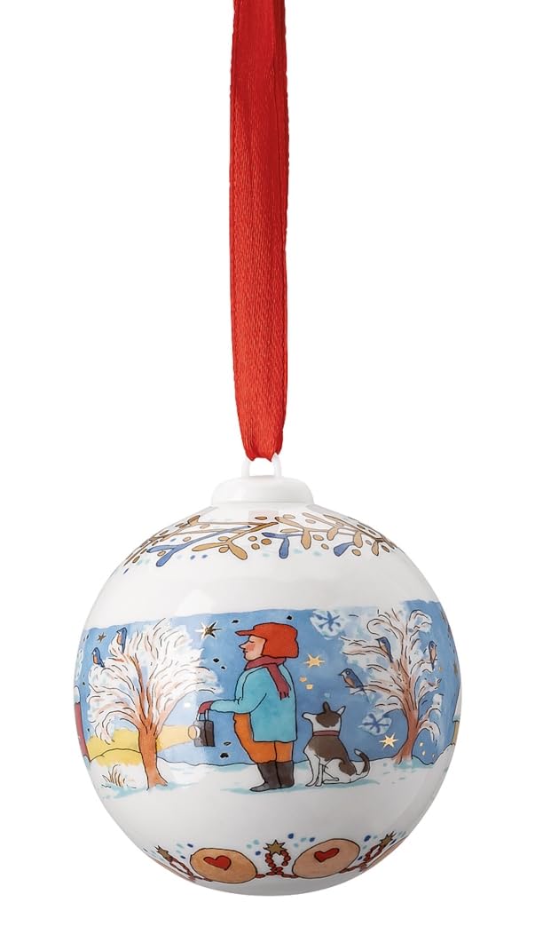 Porcelain Christmas Bauble 2022 Porcelain Ball