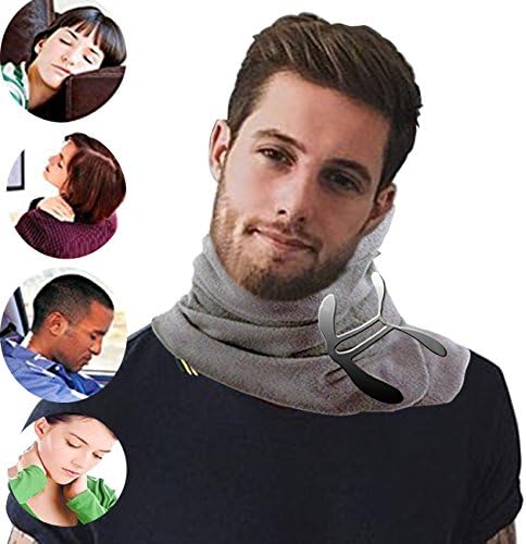 Travel Pillow Scientifically Proven Soft Neck Support Wrap around Best Travel Neck Pillow Lightweight Airplane Pillow Easy to Carry and Machine Washable (Grey)