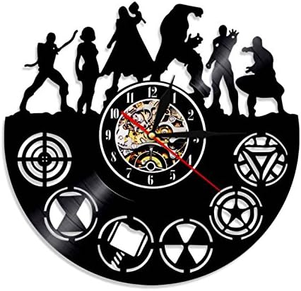 HAOSUN The Avengers Design Vinyl Record Wall Clock