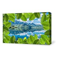 signwin-Canvas Wall Art-The Scenery Under Green Leaves-Canvas Prints Home Artwork Decoration for Living Room,Bedroom - 12x18 inches