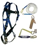 Fall Tech 8595A Contractor Harness with 4 Piece Roofer's Kit, Universal Fit