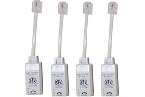 ScreenBeam Universally Compatible Inline DSL Phone Filters - 4 Pack (FLTR4DSL02), White