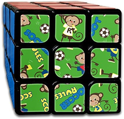 ColorSee Monkey Football Player Rubik's Cube 3x3 Brain Training Game Magic Cube For Kids Or Adults With New Vivid Color