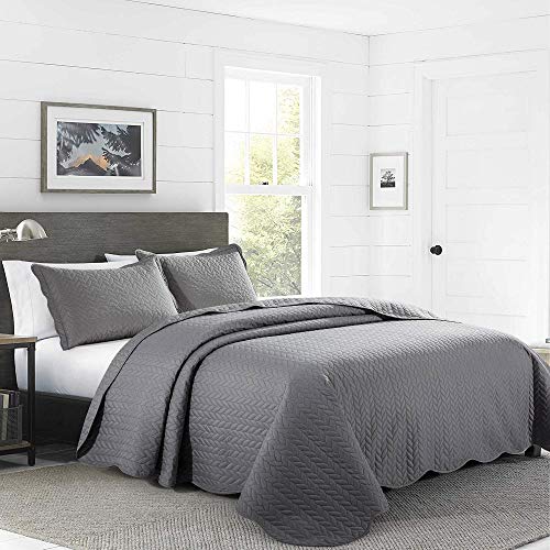 Dekbedden, spreien Navy Blue King Size Bedspread Lightweight Quilted