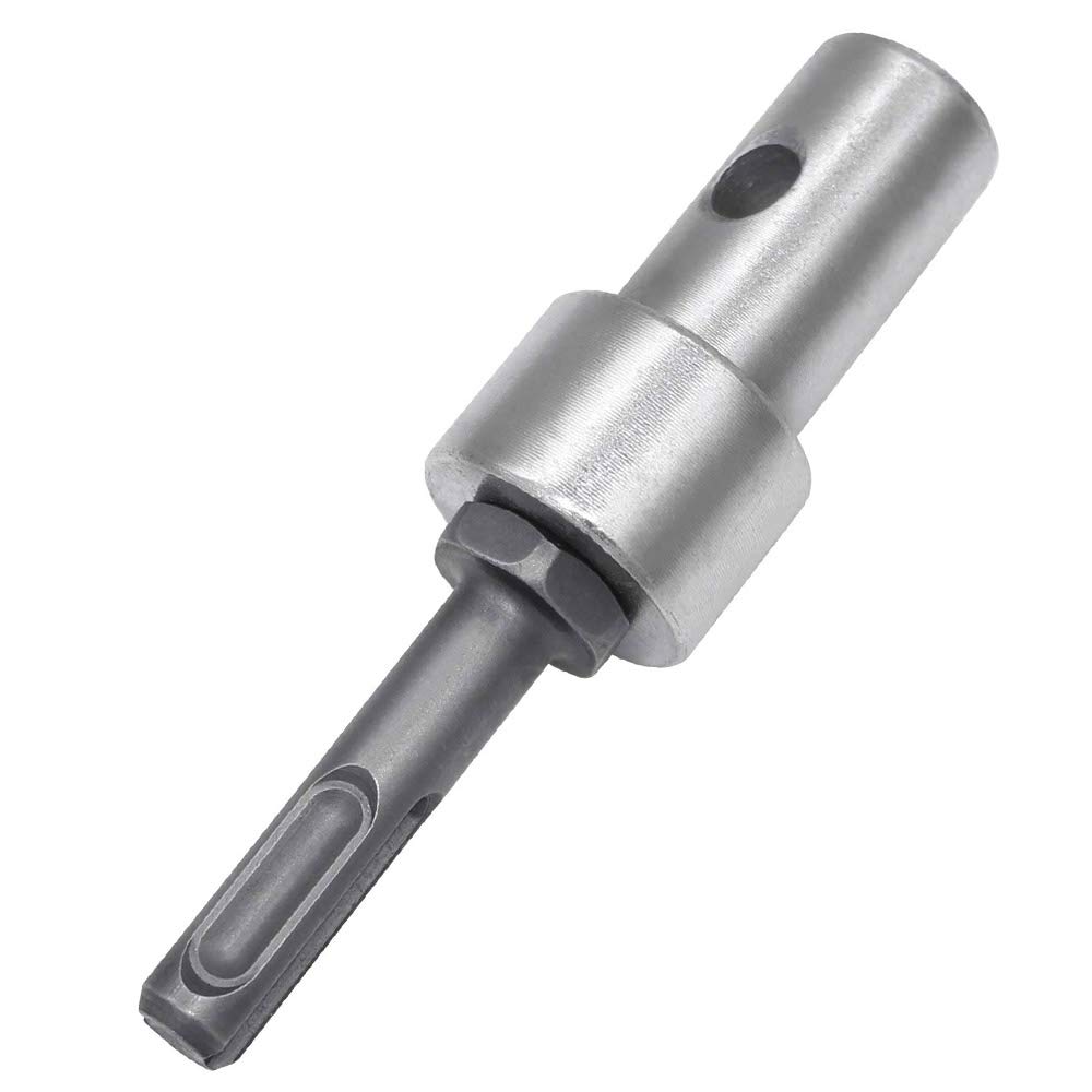 Opaltool Auger Power Drill Adapter, 4.1 Inch Length Thread Keyless Drill Chuck Adapter Round Shank for Impact Driver