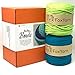 T-Shirt Yarn Nesting Bowls Yarn Kit - Includes 2 Rolls, Pattern, Hook, Label, Stickers - Fettuccini Zpagetti (Lime/Aqua)