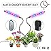 Grow Light, Auto ON & OFF Every Day with Two-way Timer 24W Dual Head Growing Lamp for Indoor Plants, High Power LED, 8 Dimmable Levels, 4/8/12H Memory Timing for Hydroponics Greenhouse Gardening