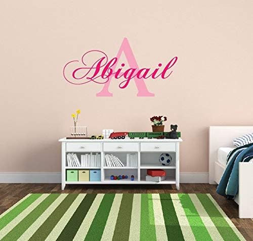 Customized Name Initial Wall Sticker for Kids Girls Boys Baby Room Vinyl Home Decal Decor Bedroom Decoration Vinyl Murals S-331