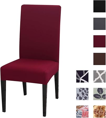 Housse De Chaise Facile A Nettoyer Durable Housse De Chaise Decoration Couverture Universel Extensible Pour Salle A Manger Hotel Mariage Maison Bordeaux 4pcs Amazon Fr Cuisine Maison