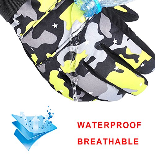 UTOBEST Snowmobile Gloves-Ski and Snowboard Gloves for Men Waterproof Windproof Warmest Skiing Snowboarding Snow Gloves(gray,L) - Thumbnail 2