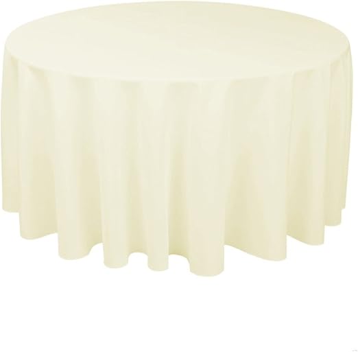 Amazon Com La Linen 132 Round Polyester Poplin Tablecloth Pack