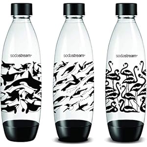 Sodastream Set van 3 FUSE carbonaatflessen Natuurmotieven, groot model 1 L, speciale editie, materiaal: PET, BPA-vrij