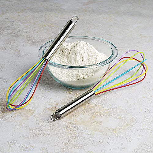Cooking Light 2 Piece Silicone Whisk Set, One Size, Multicolor - Thumbnail 5
