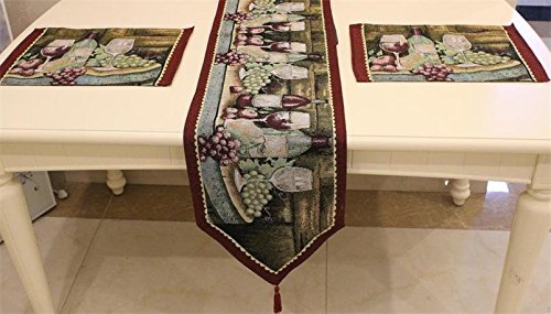 Placemat and table runner, colorfulife® cotton yarn-dy…