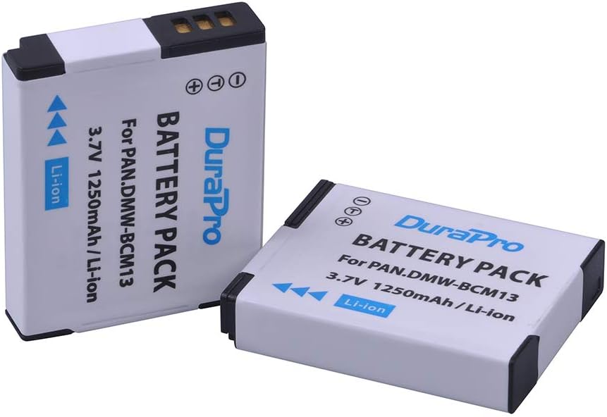 DuraPro 2 Packs 1250mAh DMW-BCM13 Battery + LCD USB Charger for Panasonic Lumix DC-TS7,DMC-FT5A, LZ40, TS5, TS6, TZ40, TZ41 - Image 3