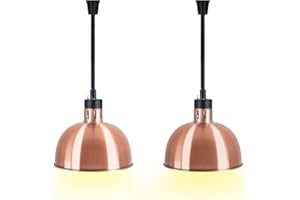 YMJOINMX Food Heat Lamp 2 Pack Food Warmer Lamp with Bulb Food Heating Lamp Commercial Food Service Heat Lamp 110v