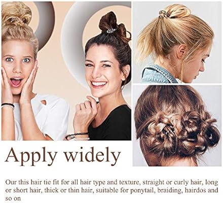 Spiral Hair Ties No Crease Coil Hair Ties Phone Cord Traceless