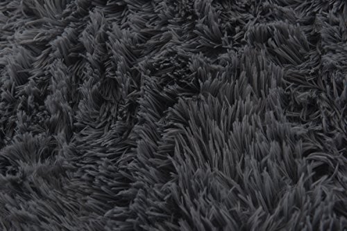 Living Room Bedroom Rugs, MBIGM Ultra Soft Modern Area Rugs Thick Shaggy Play Nursery Rug With Non-Slip Carpet Pad For Living Room Bedroom 4 Feet By 5.2 Feet, Grey