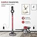Cordless Vacuum, ONSON Stick Vacuum Cleaner, 150W Powerful Cleaning Lightweight 2 in 1 Handheld Vacuum with Rechargeable Lithium Ion Battery