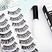 50 Pairs False Eyelashes Set with Glue 5 Styles Lashes Handmade False Eyelashes Pack Professional Fake Eyelashes Pack, 10 Pairs Eyes Lashes Each Style, Natural Soft lashes with EyeLash Tweezers