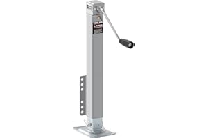TOWKING 8000LBS Square Trailer Jack, 15" Lift, Heavy Duty Swivel Jack with Drop Leg, for RV, Boat, and Utility Trailers