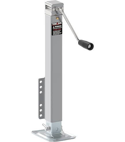 FZZD 8000 Lbs Heavy Duty Trailer Jack, 20-24V Cordless Drill Compatible,28.6" Lift (Black