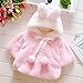 Baby Girl Fur Winter Warm Coat Cloak Jacket Thick Warm Clothes 6-12Months Pink