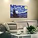 Wieco Art Large Starry Night by Van Gogh Classical Famous Artwork Modern Canvas Prints Blue Abstract Landscape Pictures Prints on Canvas Wall Art for Living Room Bedroom Home Decorations