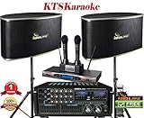 IDOLpro 1400Watts Professional Karaoke Mixing Amplifier With Bluetooth/Equalizer/HDMI Plus Speaker & Dual Rechargeable Wireless Microphone Karaoke System