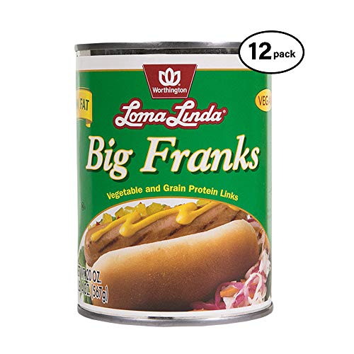 Loma Linda - Plant-Based - Low Fat Big Franks (20 oz.) (Pack of 12) - Kosher