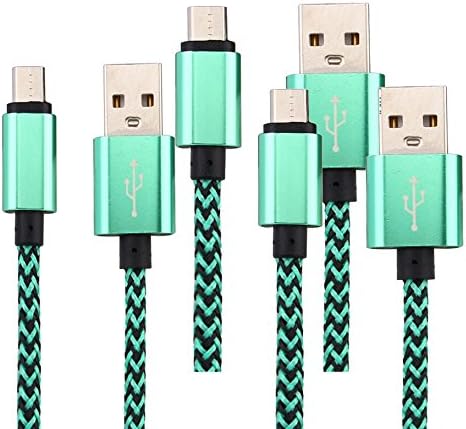 Micro USB Cable, EASTKING 3-Pack 6FT Premium Micro USB Cable High Speed USB 2.0 A Male to Micro B Sync and Charging Cables for Samsung, HTC, Motorola, Nokia, Android, and More (Green)