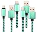 Micro USB Cable, EASTKING 3-Pack 6FT Premium Micro USB Cable High Speed USB 2.0 A Male to Micro B Sync and Charging Cables for Samsung, HTC, Motorola, Nokia, Android, and More (Green)