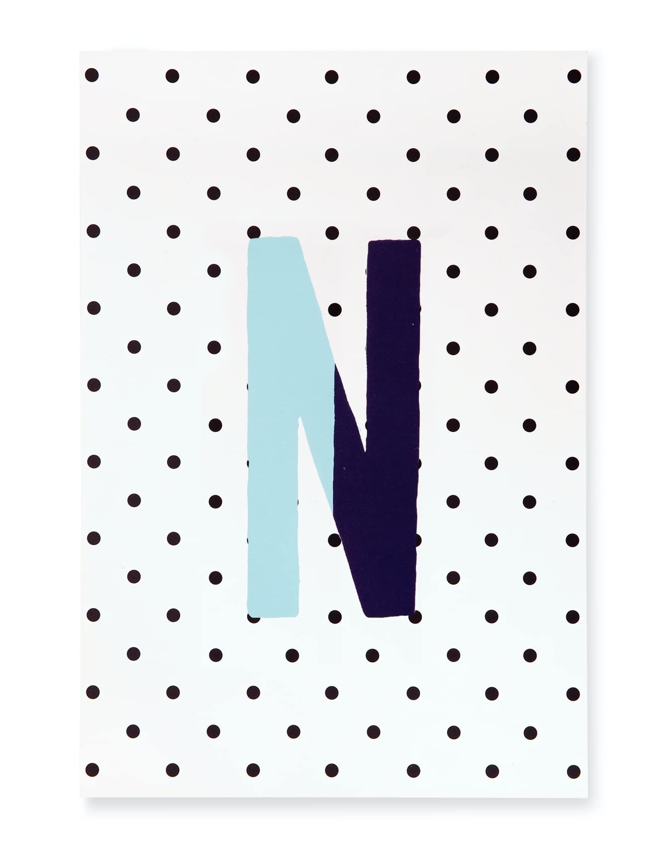 Kate Spade New York Initial Notepad, Paper Pad with 100 Blank Sheets, 7" x 4.75" Small Writing Pad for Desktop Notes, N (Blue)