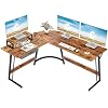 CubiCubi Modern L-Shaped Desk Computer Corner Desk, 59.1″ Home Office Writing Study Workstation with Small Table, Space Saving, Easy to Assemble