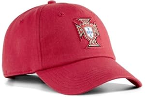 PUMA Unisex FA Portugal Cap, Club Red-Green Lagoon SS26, OSmallFA Fpf Culture Cap