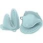 Gorilla Grip Premium Mini Silicone Oven Potholder Mitts, 2 Pack, Heat Resistant Fingertips Gripper Potholders, Flexible…