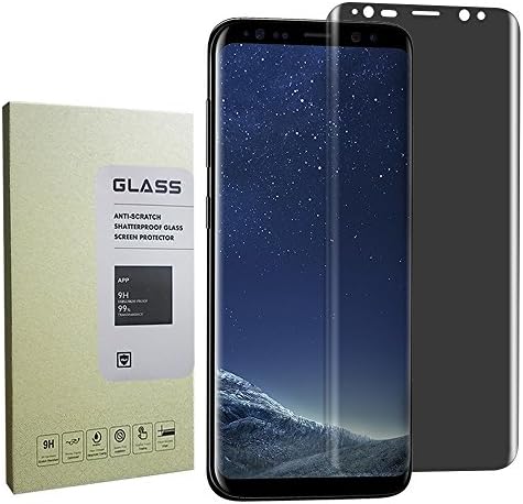Blaulock For Galaxy S8 Plus Screen Protector Privacy Anti-Spy ,[Case-Friendly] Privacy Anti-Peep Tempered Glass Screen Protector Shield For Samsung Galaxy S8 Plus (Anti Privacy)(Black)