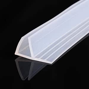 2m Shower Door Seal Strip Frameless Door Sweep Flexible Glass Seal Roll ...