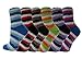 Gilbin Fuzzy Anti-slip Grip Slippers, Soft and Warm - 6-pack, Multi 9-11